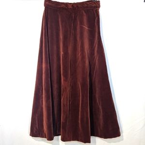 Vintage handmade velvet a-line skirt